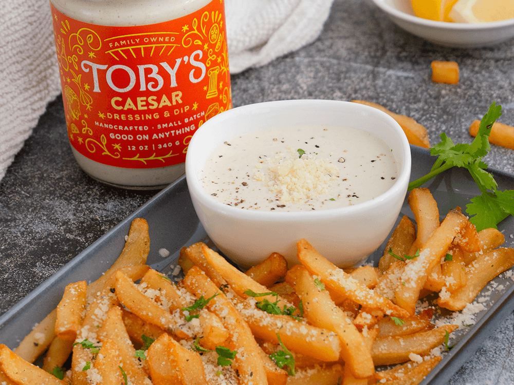 How to make Parmesan Garlic Fries with Toby’s Caesar Dressing
