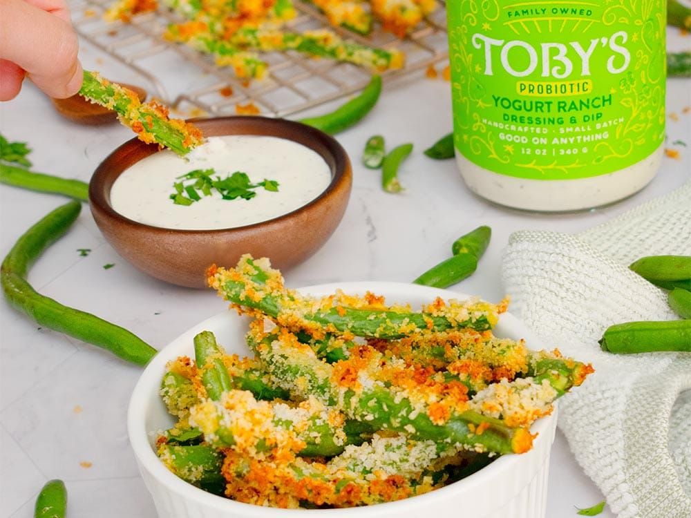 How to make Green Bean Fries with Toby’s Yogurt Ranch Dressing & Dip