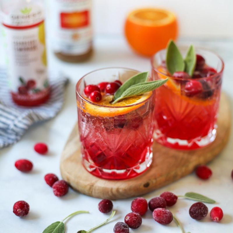 Genesis cranberry kombucha mocktail