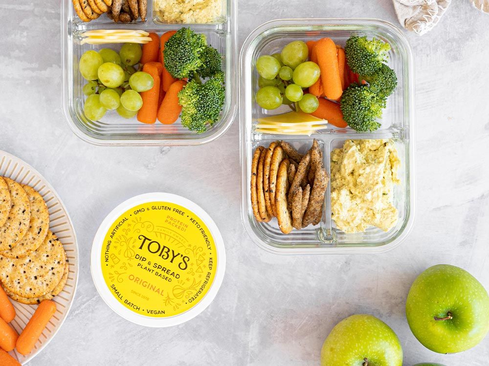 How to make Kid-Friendly Bento Box with Plant Based Dip & Spread