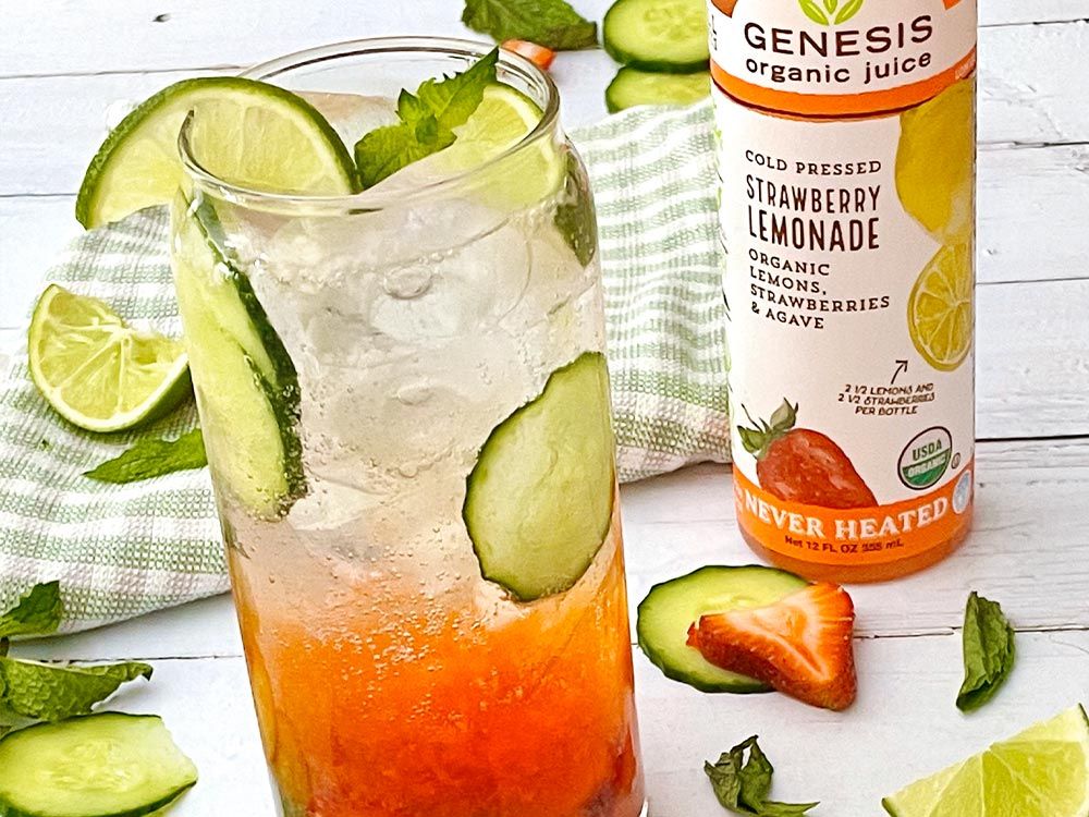 How to make Strawberry Cucumber Mojito Mocktail