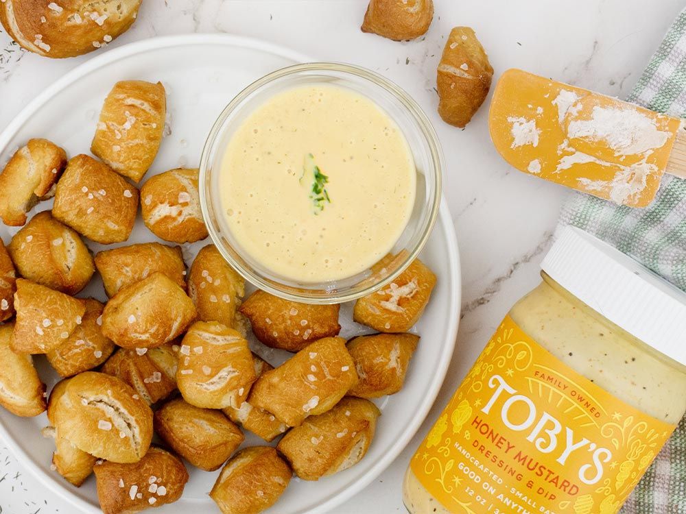 How to make Homemade Pretzel Bites with Honey Mustard Dressing & Dip