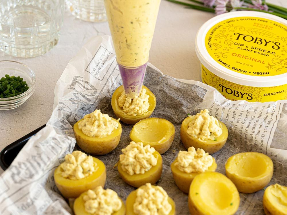 How to make Deviled Potatoes with Plant Based Dip & Spread