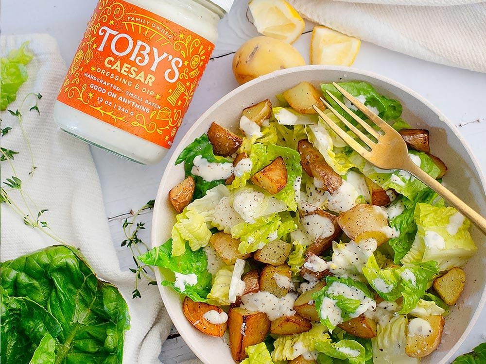 How to make Crispy Potato Caesar Salad with Toby’s Dressing