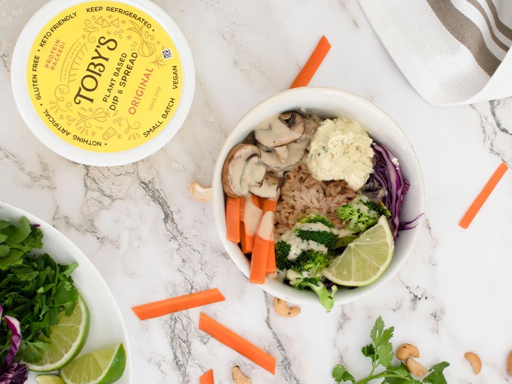 How to make Green Curry Rice Bowl with Plant Based Dip & Spread