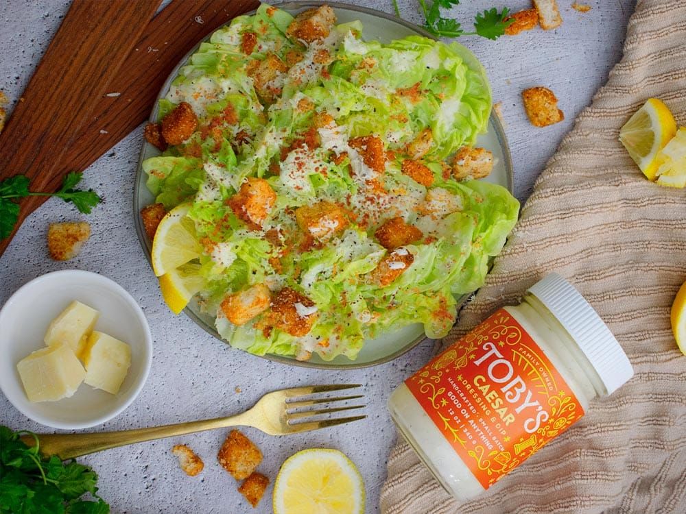How to make Caesar Gem Salad with Toby’s Dressing & Dip