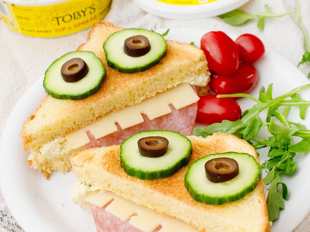 How to make Silly Toast Faces with Plant Based Dip & Spread