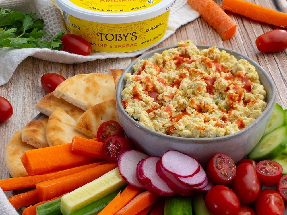 How to make Quick Easy Snack Plate with Toby’s Dip & Spread