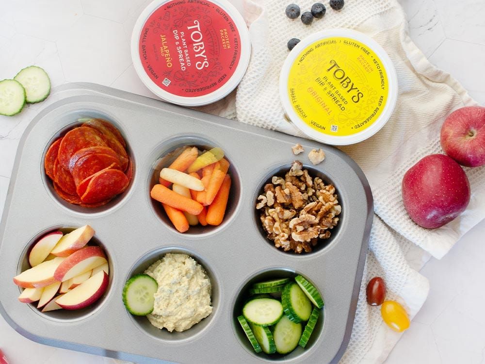 How to make Muffin Pan Snack Tray with Plant Based Dip