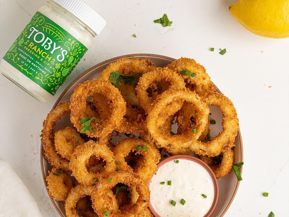 How to make Homemade Onion Rings with Ranch Dressing & Dip