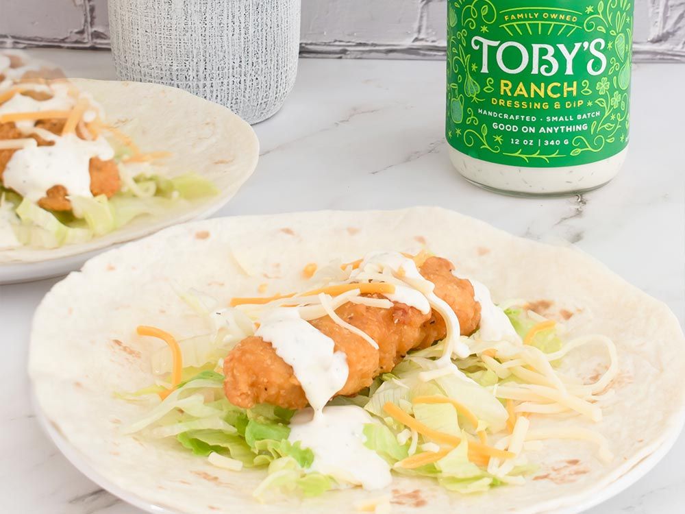 How to make Ranch Chicken Snack Wrap with Ranch Dressing & Dip