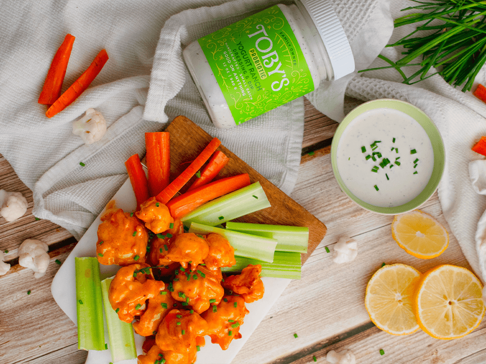 How to make Honey Buffalo Cauliflower Bites with Yogurt Ranch