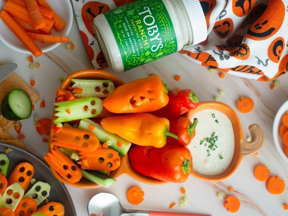 How to make Spooky Snack Plate with Toby’s Ranch Dressing