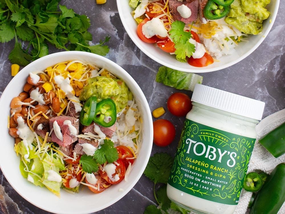 How to make Steak Burrito Bowl with Jalapeño Ranch Dressing