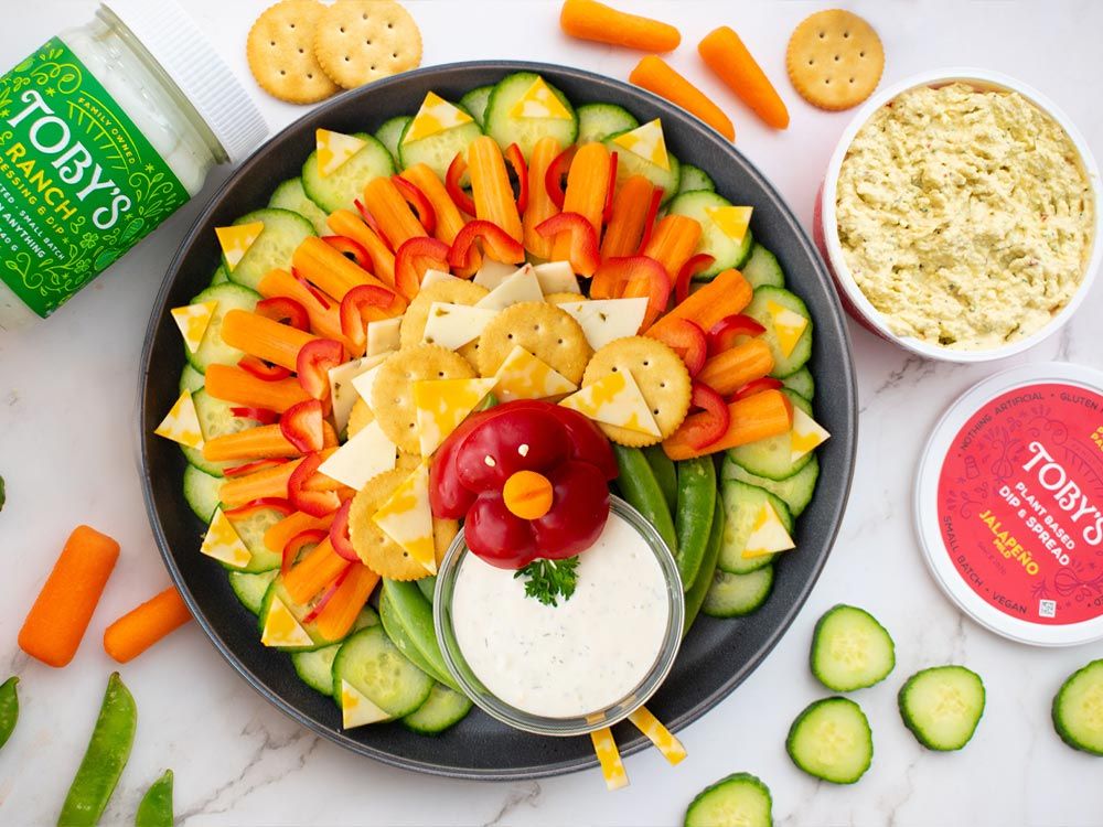 How to make Thankful for Charcuterie with Plant Based Dip & Ranch Dressing