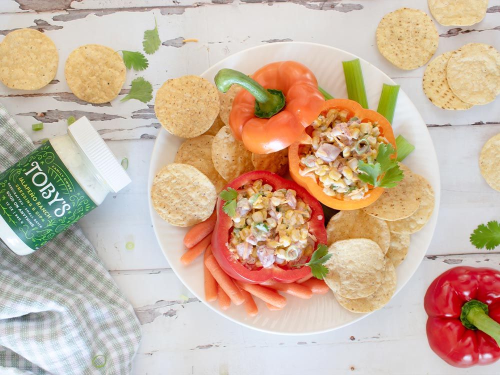 How to make Creamy Corn Dip with Jalapeno Ranch Dressing & Dip